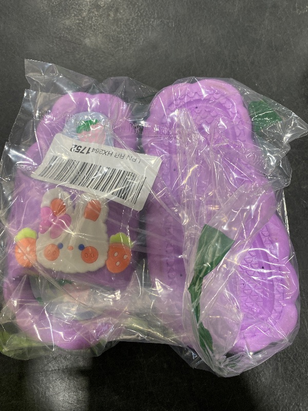 Photo 1 of ZHENTAO Bunny Kids slides, Girls Slides Non-slip Summer Beach Pool Shoes Toddler Cartoon Slide Sandals Indoor& Outdoor Garden Slippers Shower Shoes