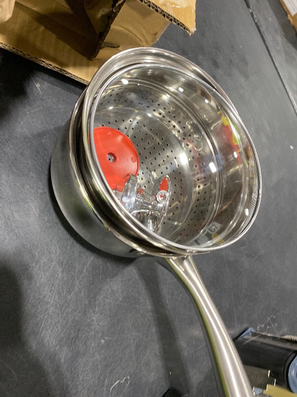 Photo 1 of Stainless Steel Wok Steamer Versatile Sauce Pan Nonstick Pot Easy to Clean Ergonomic Handle
