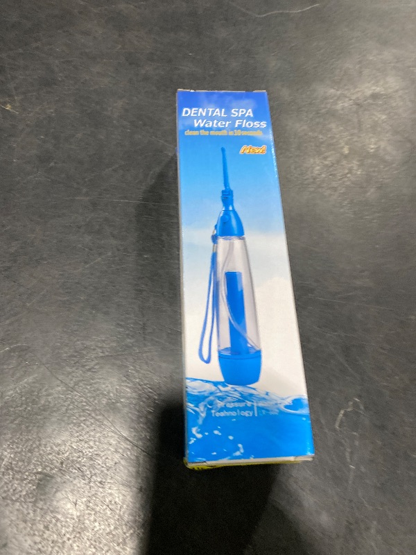Photo 1 of Water Dental Flosser Non-Electric Portable Affordable, Oral Irrigator Cordless Manual Air Pressure Simple Operation, for Home and Travel Blue
