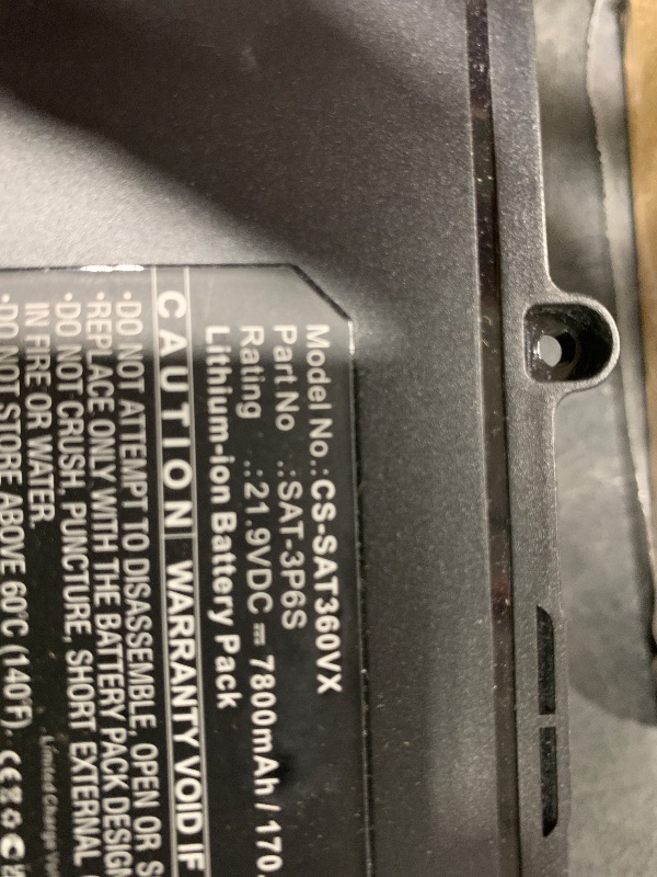 Photo 1 of Cameron Sino 7800mAh / 170.82Wh Replacement Battery for Seauto SAT-3P6S, Smart Robotic Pool Cleaner, SAT-3P6S