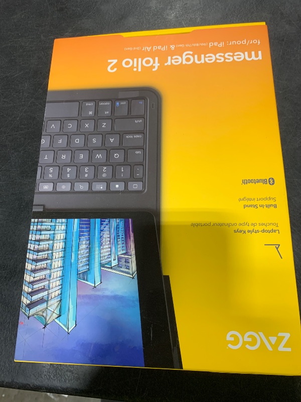 Photo 1 of ZAGG - Messenger Folio 2 - Tablet Keyboard & Case for 10.2-inch iPad, 10.5-inch iPad/Air 3