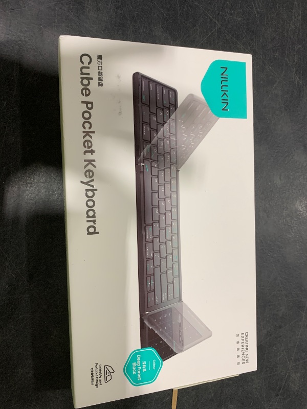 Photo 1 of Nillkin Foldable Keyboard with Touchpad, Bluetooth Keyboard with Number Pad, Full Size Keys, Large Trackpad Small Travel Portable Keyboards for iPad Laptop PC Tablets -Black