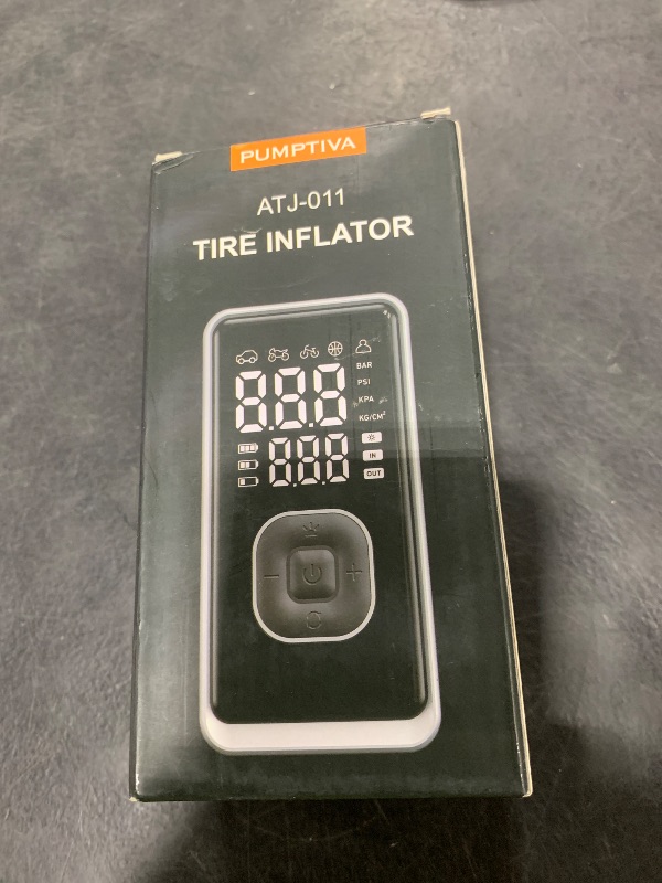 Photo 1 of Tire Inflator Portable Air Compressor, 150PSI Cordless Mini Air Pump with Digital Pressure, Bike Pump, 3X Fast Inflation Tire Inflator for Car, Motorcycle, Bike, Ball-LED Light and Auto Shut-Off