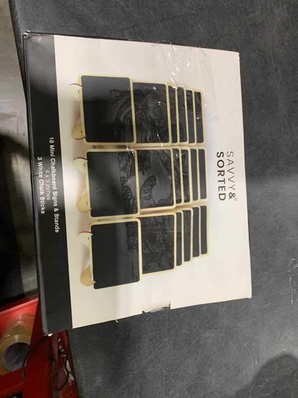 Photo 1 of Mini Chalkboard Signs for Food, 18 Pack Framed Small Chalk Boards with Stand Including 3 White Chalk Sticks, Food Party Label Tags, Wedding Buffet Cheese Candy Table Supplies