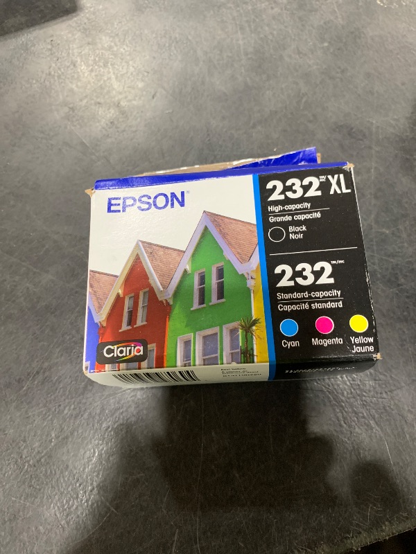 Photo 1 of EPSON 232 Claria Ink High Capacity Black & Standard Color Cartridge Combo Pack (T232XL-BCS) Works with WorkForce WF-2930, WF-2950, Expression XP-4200, XP-4205