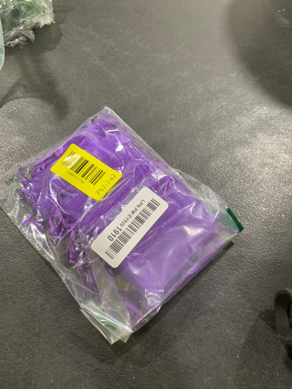Photo 1 of ANZNKU 50 PACK Organza Gift Bags, 3x4 Inch Mesh Bags Drawstring, Sachet Bag Favor Bag for Candy Halloween Wedding Party Baby Shower(Purple)
