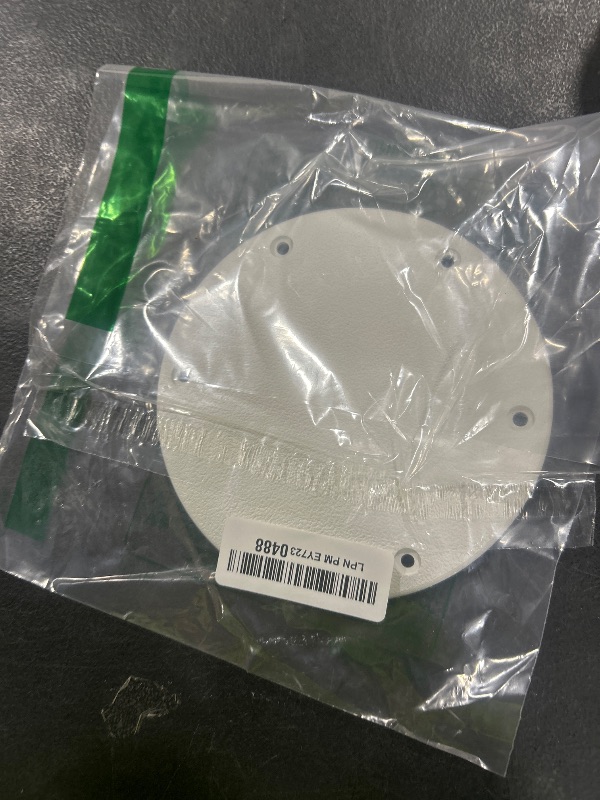 Photo 1 of T-H Marine Designer Series Screw Down Deck Plates – Durable 6" Outer Diameter / 4.5" Cutout Hole - White, Non-Corrosive Marine Deck Access Solution with Textured Traction for Boats and RVs