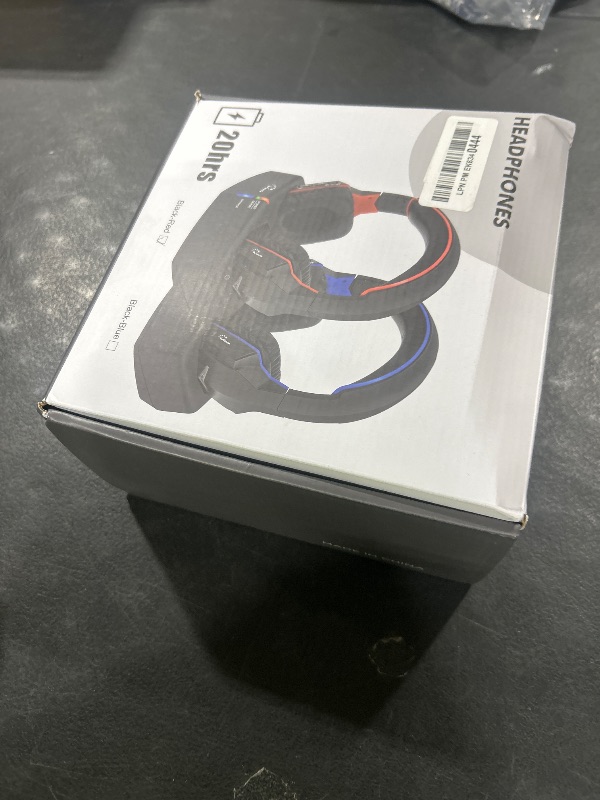 Photo 1 of WallarGe Wireless Headphones for TV Watching with RF Transmitter Charging Dock, Plug and Play, 100 Ft Wireless Range, Rechargeable 20 Hour Battery (Black with Red)