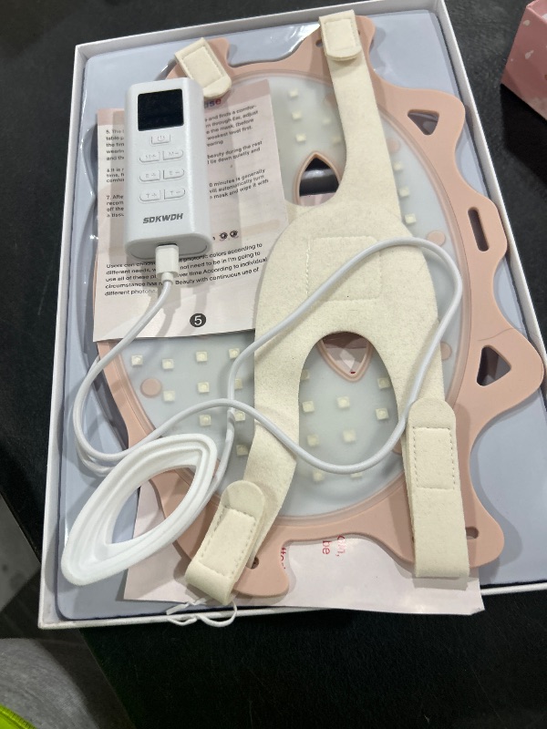 Photo 1 of SDKWDH Red Light Therapy for Face, Led Face Mask Light Therapy, 7 Colors LED Face Mask Light Therapy At Home, Pink