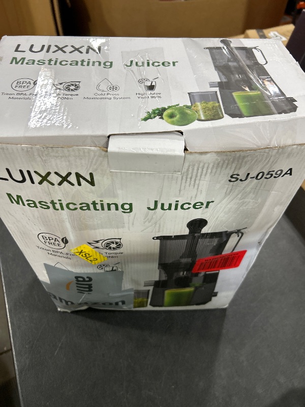 Photo 1 of Cold Press Juicer, 5.3" Wide Feed Chute Juice Extractor Machine with 400W, High Juice Yield, Slow Masticating Juicer for Whole Vegetables & Fruits, Deep Grey