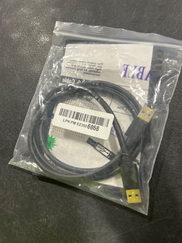 Photo 1 of Jelly Tang USB 3.0 Male to Male Cable 3Ft,USB to USB Cable with Gold-Plated Connector for Hard Drive Enclosures, DVD Player, Laptop Cooler (3Ft/1M)