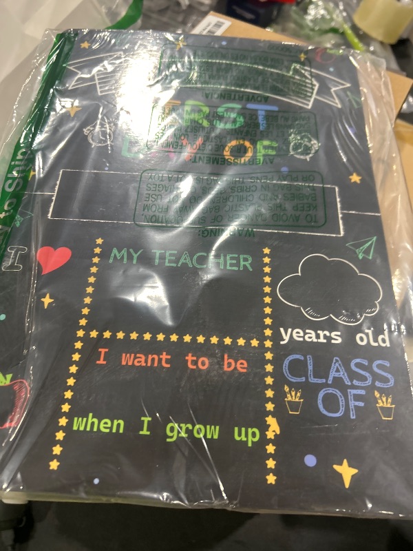 Photo 1 of Rsgift Chalkboard First & Last Day of School 10 x 14 Inch, Double Sided Back to School Board, Reusable Kindergarten reschool 1st Grade Decorations Photo Props for Kids/Girls/Boys