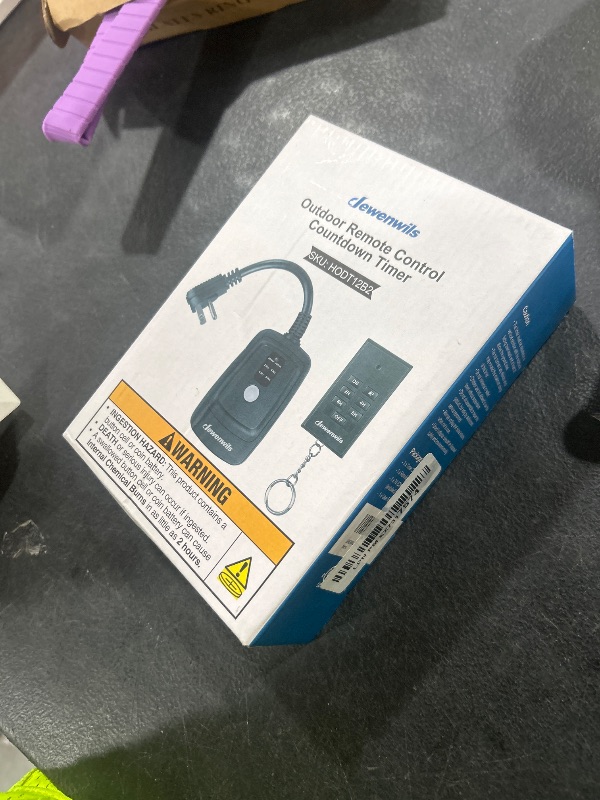 Photo 1 of DEWENWILS Light Sensor Timer Waterproof, Plug in Timer Switch, 100 ft Range Remote Control with 2 Grounded Electrical Outlets for Outdoor String Lights, 15A 1/2HP UL Listed