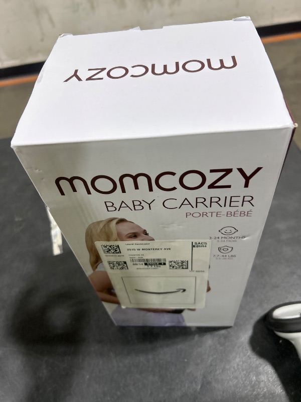 Photo 1 of Momcozy Baby Carrier - Ergonomic, Cozy and Lightweight Carrier for 7-44lbs, Effortless to Put On, Ideal for Hands-Free Parenting, Enhanced Lumbar Support, Purehug for Infant to Toddler, Black
