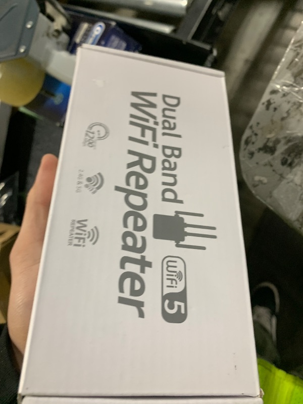 Photo 1 of WiFi Extender, WiFi Extender Signal Booster Dual-Band(5.8G&2.4G) Wireless Repeater Coverage to 12880 sq. ft & 105 Devices, 1-Tap Setup, Supports Ethernet Port, Faster Speed