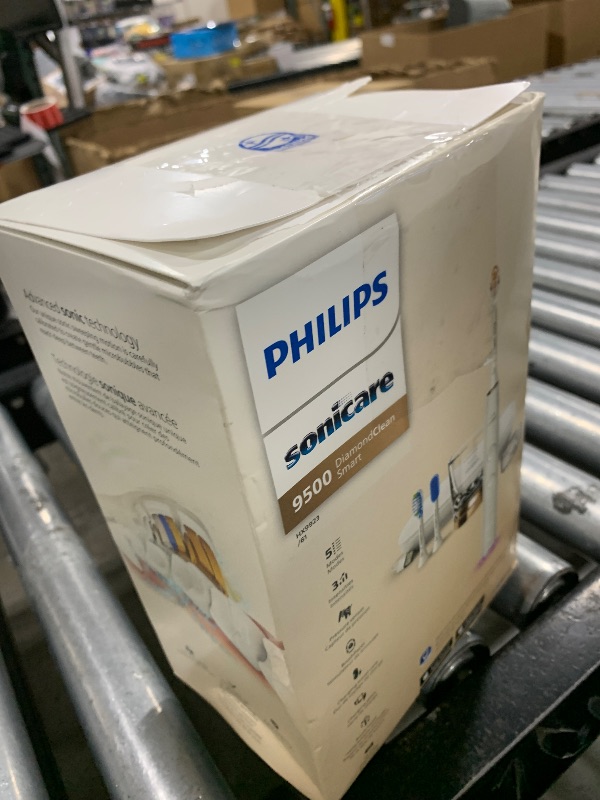 Photo 1 of Philips Sonicare DiamondClean Smart 9500 Electric Toothbrush, Sonic Toothbrush with App, Pressure Sensor, Brush Head Detection, 5 Brushing Modes and 3 Intensity Levels, Rosegold, Model HX9923/61