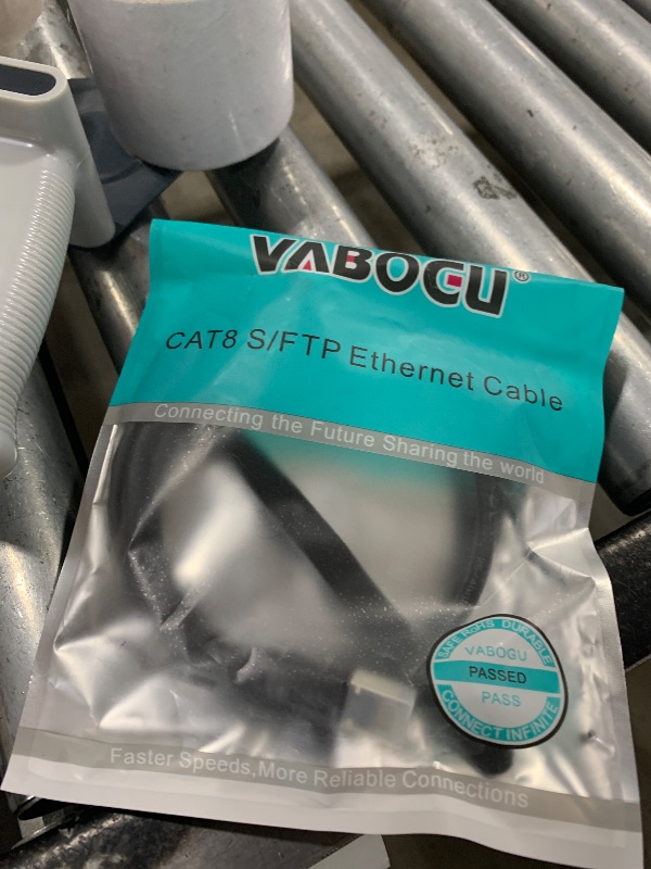 Photo 1 of Vabogu Cat 8 Ethernet Cable, 3ft Heavy Duty High Speed Internet Network Cable, 26AWG, 2000Mhz 40Gbps with Gold Plated RJ45 Connectors, Shielded for Indoor & Outdoor Use