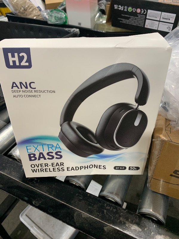 Photo 1 of MMWOWARTS Hybrid Active Noise Cancelling Bluetooth Headphones, Over Ear Wireless Headphones with 60H Playtime, Hi-Res Audio, Deep Bass, Memory Foam Ear Cups for Home Office Travel
