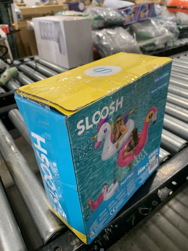 Photo 1 of JOYIN 2-Pack Flamingo Unicorn Pool Float - Fun Floaties Inflatable Swimming Pool Tubes Toys Party Decorations, Summer Vacation Lake Beach Floaty Swim Rings Raft Lounger for Adults & Kids
