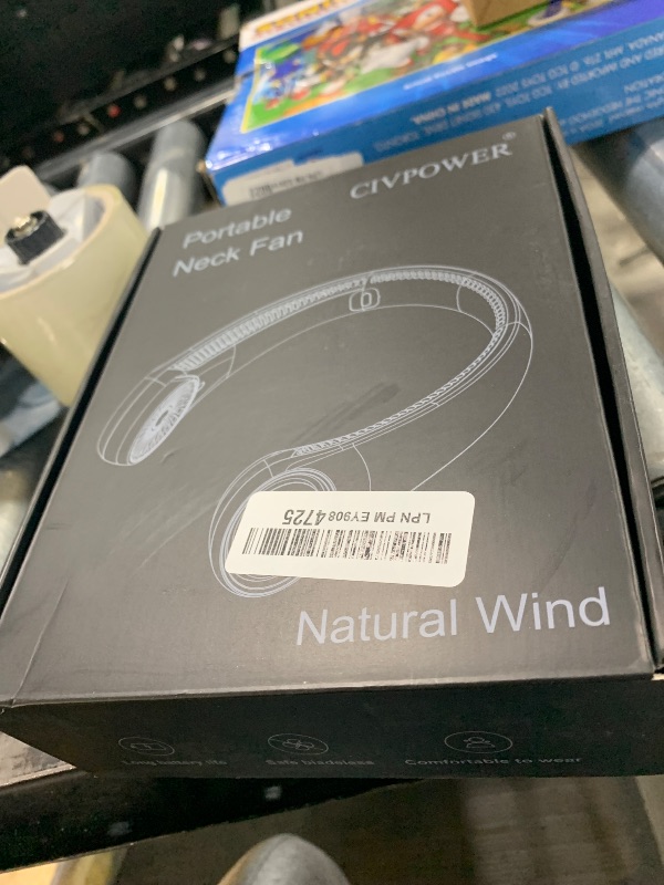 Photo 1 of CIVPOWER Neck Fan: Portable Personal Neck Cooling Rechargeable Bladeless Fan - Hands Free 3 Speed 4000 mAh Battery USB Operated Wearable Headphone Design - for Men Women Outdoor Indoor (White)