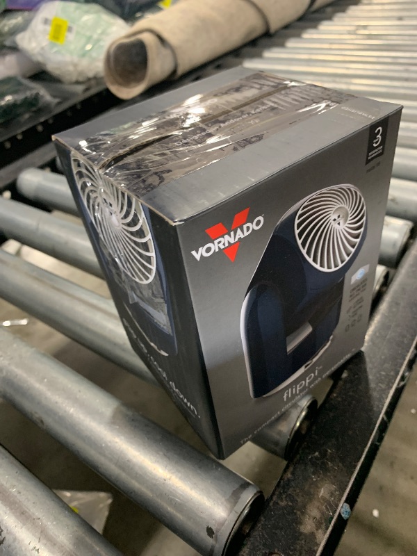 Photo 1 of Vornado Flippi V6 Compact Air Circulator Fan, Quiet Portable Travel Fan for Desk or Bedroom, Adjustable Head, 2 Speeds, Midnight