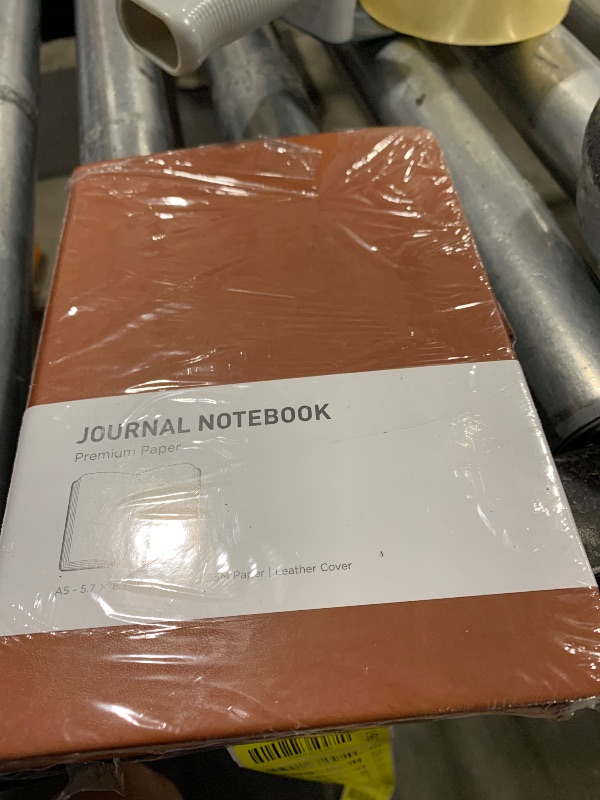 Photo 1 of RETTACY Lined Journal Notebook, 192 Numbered Pages, A5 Medium Size (5.7'' x 8.3''), for Men & Women, Journaling, Writing, Work & Office, Leather Hardcover, 100 GSM Thick Paper (Brown)