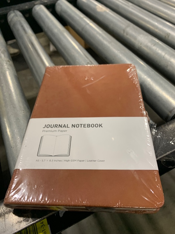 Photo 1 of RETTACY Lined Journal Notebook, 192 Numbered Pages, A5 Medium Size (5.7'' x 8.3''), for Men & Women, Journaling, Writing, Work & Office, Leather Hardcover, 100 GSM Thick Paper (Brown)