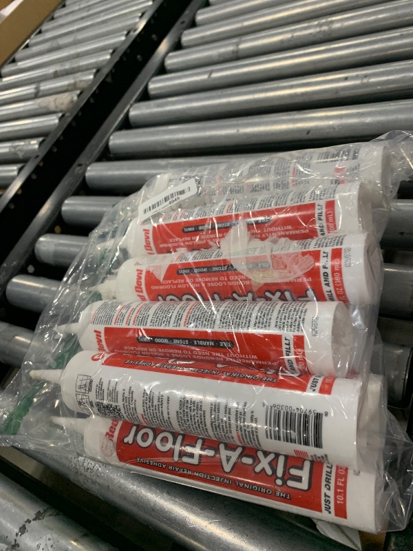 Photo 1 of The Original Fix-A-Floor Loose Tile Repair Adhesive- Porcelain, Ceramic, Marble, Stone & Wood. Customizable Tip for All Grout Widths. Pack of 12 *for Best Results Use The Proven Power of a Caulk Gun*