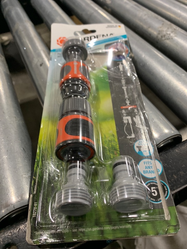 Photo 1 of GARDENA (18270-81) 5-Piece Quick Connect Hose Fittings: Garden Hose Quick Connect Kit for 5/8 Inch or 1/2 Inch Hose - Quickly Connect Garden Hoses, Sprinklers, Spray Nozzles, and Accessories.