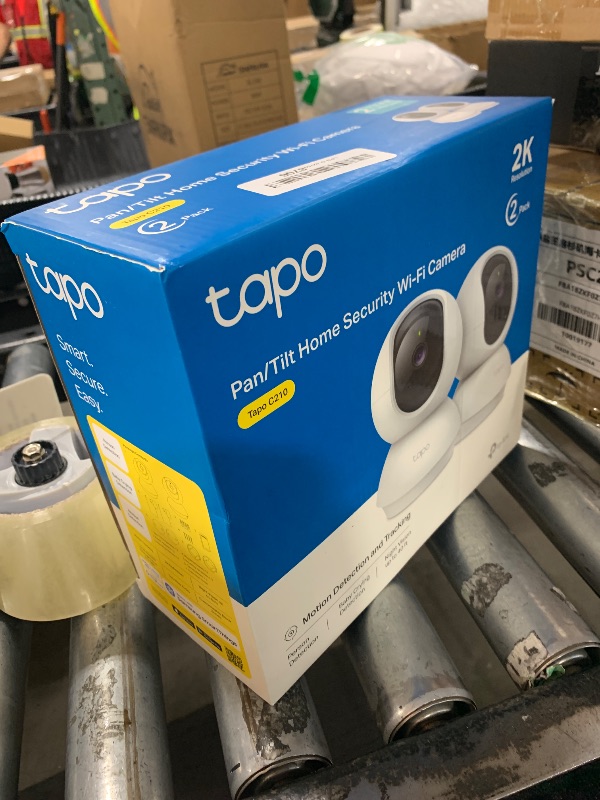 Photo 1 of TP-Link Tapo 2K Pan/Tilt Security Camera for Baby Monitor, Dog Camera w/Motion Detection, 2-Way Audio, Siren, Night Vision, Cloud & SD Card Storage, Works with Alexa & Google Home, 2-Pack (C210P2)