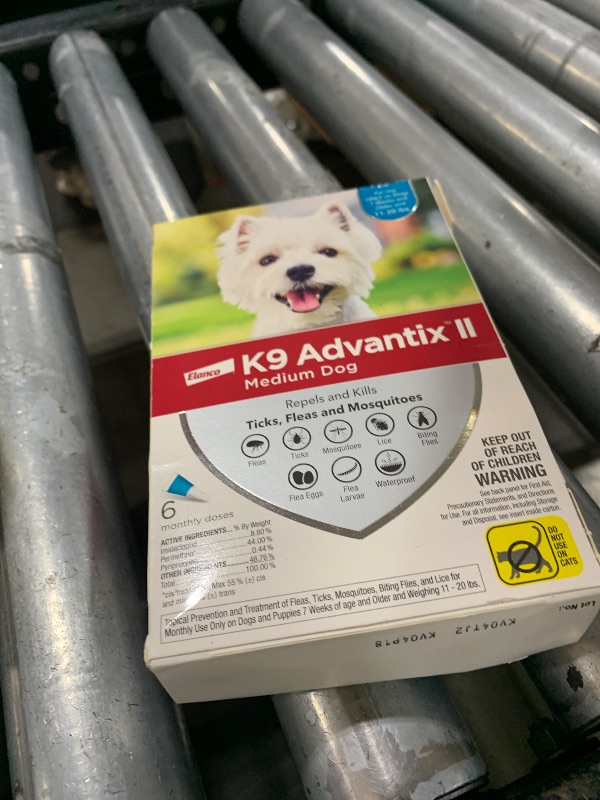 Photo 1 of K9 Advantix II Medium Dog Vet-Recommended Flea, Tick & Mosquito Treatment & Prevention | Dogs 11-20 lbs. | 6-Mo Supply