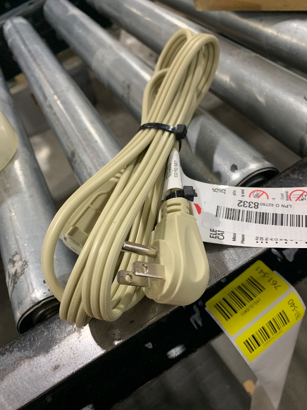 Photo 1 of Go Green Power Inc. 6ft Heavy Duty Appliance Cord, Beige - Ideal for Air Conditioners, Large Appliances, Grounded Right-Angle Plug, Kink-Free and Durable - Blends Seamlessly with Home Décor - GG-25606