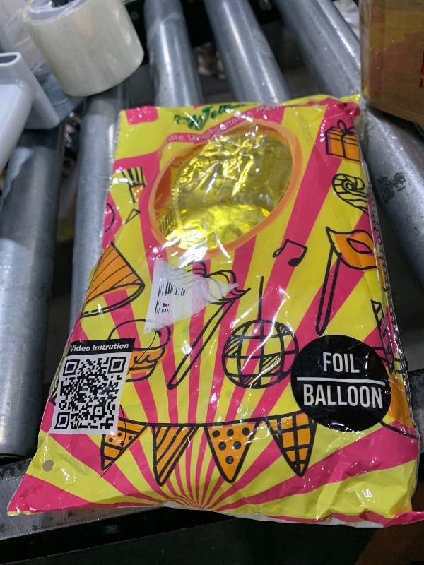 Photo 1 of [52 PCS] 16" Foil Gold Letter Balloons 2 Sets of A-Z, Mylar Aluminum Hanging Alphabet for Graduation New Year eve Birthday Party Decorations