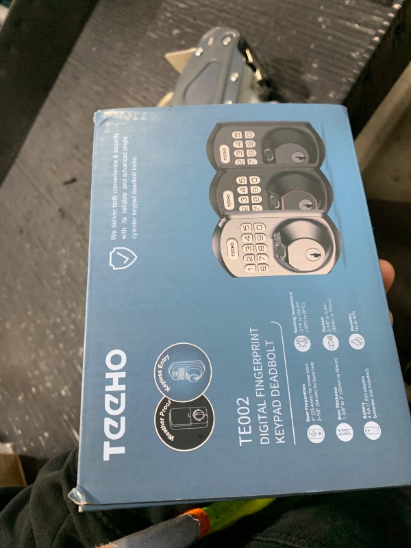 Photo 1 of TEEHO TE002 Fingerprint Door Lock - Keyless Entry Door Lock - Electronic Keypad Deadbolt - Smart Locks for Front Door - Auto Lock - Easy Installation - Matte Black