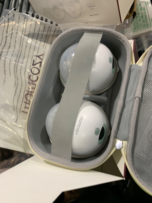 Photo 1 of Momcozy M5 Hands-Free Wearable Breast Pump, Double-Sealed Flange for Baby-Like Comfort, 3 Modes & 9 Suction Levels, Portable Electric Pump – 24mm, 2-Pack Cozy Red