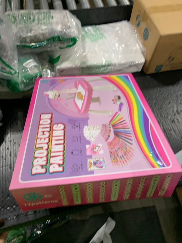 Photo 1 of Drawing Projector for Kids, Art and Crafts, Drawing Board with Music, Color Pens, Pencils, Crayons, Scrapbook, Unicorn Sticker Book, Ideal Toy for 3+ Year Old Girls & Boys (Unicorn Kit)