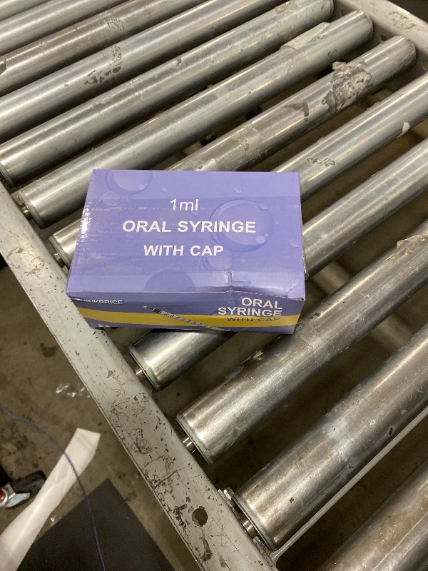 Photo 1 of 50 Pcs 1ml Syringes with Caps Oral Dispenser Individually Sterile Warpped for Medicine Dropper, Colostrum Collect Feeding Pets, Liquid