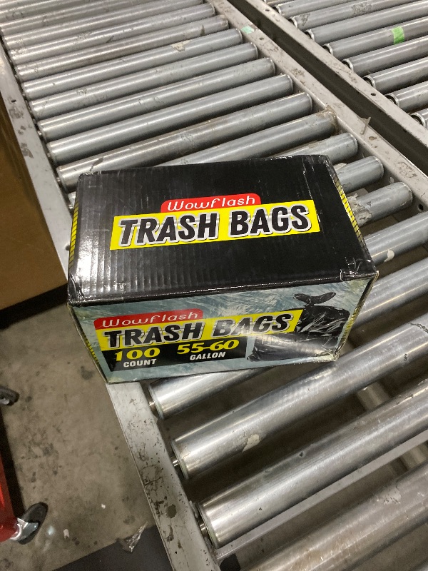 Photo 1 of 100 Count 55-60 Gallon Trash Bags, Sturdy & Tear-Resistant Commercial Can Liners 55 Gallon, Large Garbage Bags, Large Black Trash Bags for Commercial, Lawn and Leaf Bags
