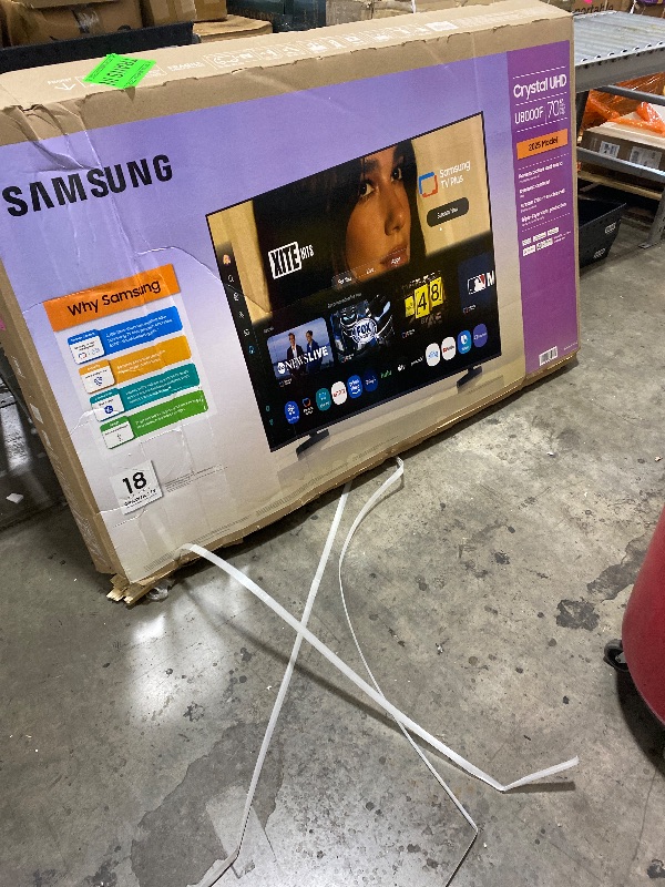 Photo 1 of Samsung 70-Inch Class Crystal UHD U8000F 4K Smart TV (2025 Model) Endless Free Content, Crystal Processor 4K, MetalStream Design, Knox Security, Alexa Built-in