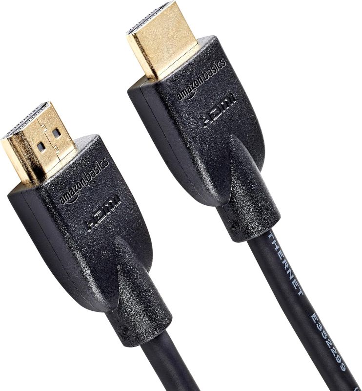 Photo 1 of Amazon Basics HDMI Cable, 3ft, 4K@60Hz, High-Speed 4K HDMI 2.0 Cord (18Gbps), 2160p, 48 bit, Compatible with TV/PS5/Xbox/Roku, Black