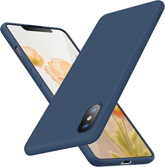 Photo 1 of for iPhone Xs Case/iPhone X Case Liquid Silicone,Full Body Protective,Soft Shockproof Anti Scratch Case for iPhone Xs Phone case Slim Fit 5.8in Blue JUS01-52
