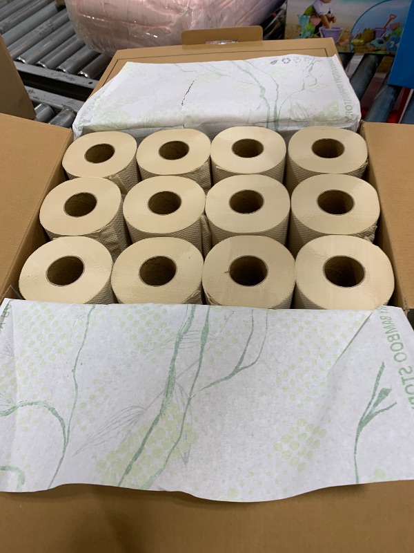 Photo 1 of Premium Bamboo Toilet Paper, PFAS Free, Chemical Free Toilet Paper, Unbleached, (24) 3PLY & 300 Sheets, FSC Certified, Organic Brown, Plant-Based, Tree-Free, Plastic Free, BPA Free (24)