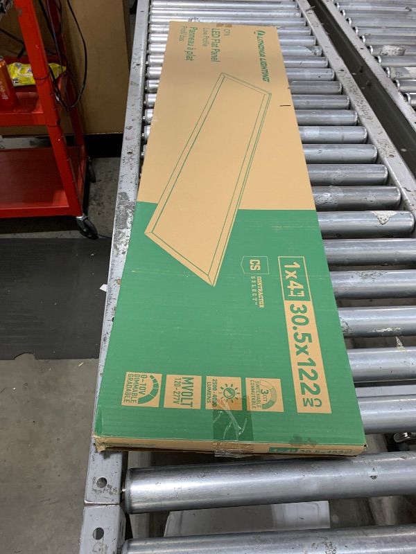 Photo 1 of Lithonia Lighting CPX 1x4 LED Flat Panel Light, 1 Ft. x 4 Ft. LED Light Panel, Ceiling Lighting Fixture, 2500/3200/4000 Adjustable Lumens, 3500K/4000K/5000K Switchable CCT, Smooth Satin Lens, White
