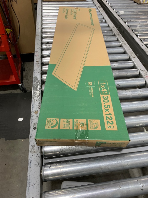 Photo 1 of Lithonia Lighting CPX 1x4 LED Flat Panel Light, 1 Ft. x 4 Ft. LED Light Panel, Ceiling Lighting Fixture, 2500/3200/4000 Adjustable Lumens, 3500K/4000K/5000K Switchable CCT, Smooth Satin Lens, White