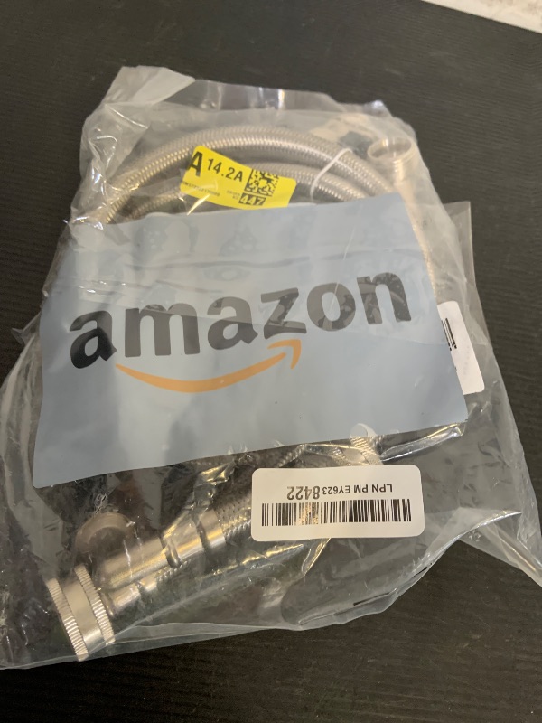 Photo 1 of ?UPGRADED?4FT Premium Steam Dryer Hose Installation Kit by Beaquicy - Include 4 Foot Stainless Steel Hoses,1 Foot Inlet Adapter Hose and Brass Y Connector