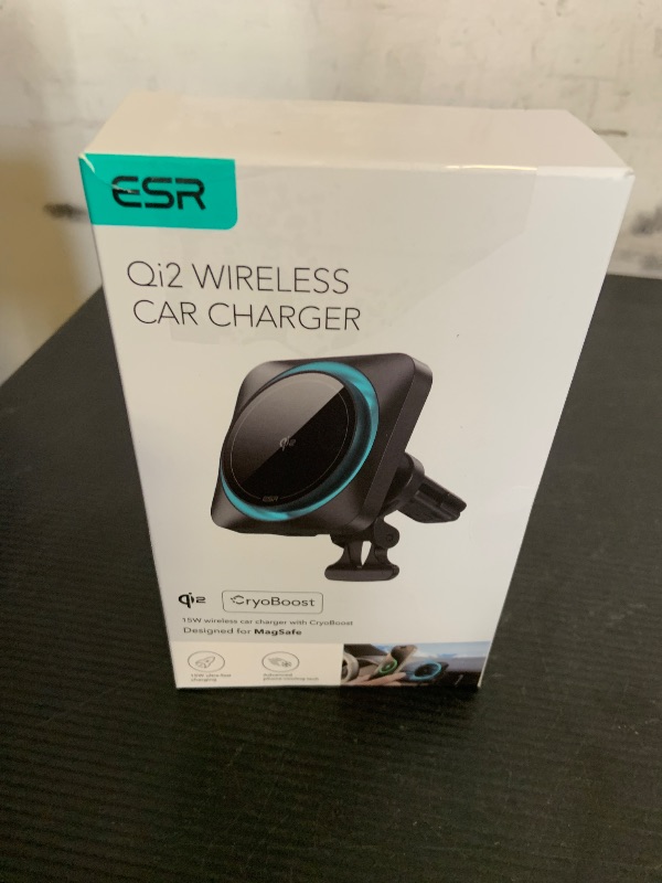 Photo 1 of ESR for Qi2 15W MagSafe Car Mount Charger with CryoBoost, Phone Cooling MagSafe Car Charger, Air Vent/Dashboard Wireless Charging for iPhone 17/16/15/14/13/12, S25 Series, Pixel 10, Fast Charger