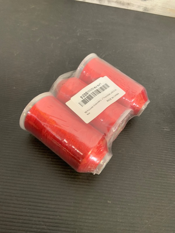 Photo 1 of New brothreads - 40 Options- Various Assorted Color Packs of Polyester Embroidery Machine Thread Huge Spool 5000M for All Embroidery Machines -3xRed
