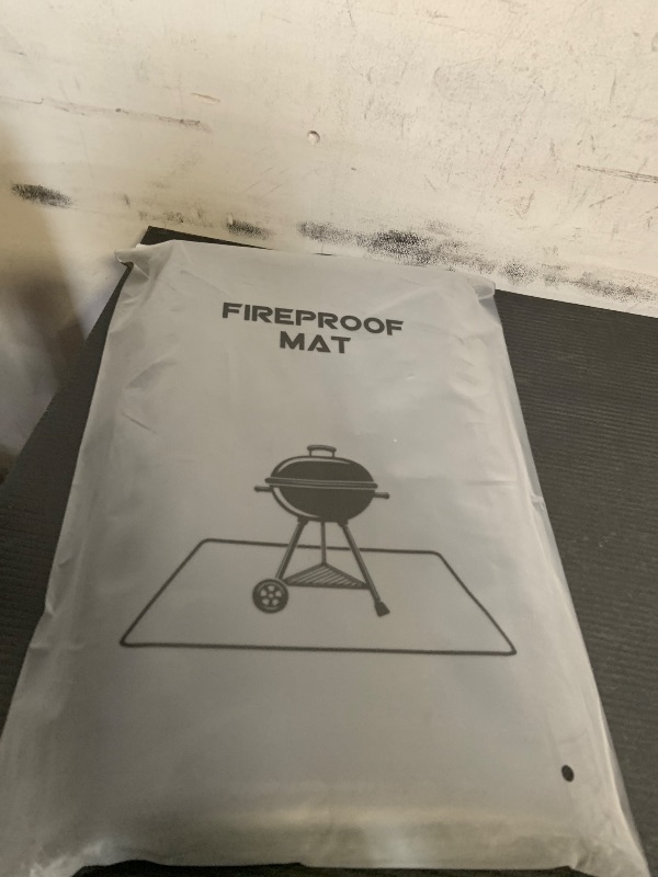 Photo 1 of Protebox 48 x 30 inch Under Grill Mats for Outdoor Grill, Double-Sided Fireproof Deck and Patio Protector Mat, Waterproof Oil-Proof BBQ Floor Pad Indoor Fire Pit Fireplace Mat