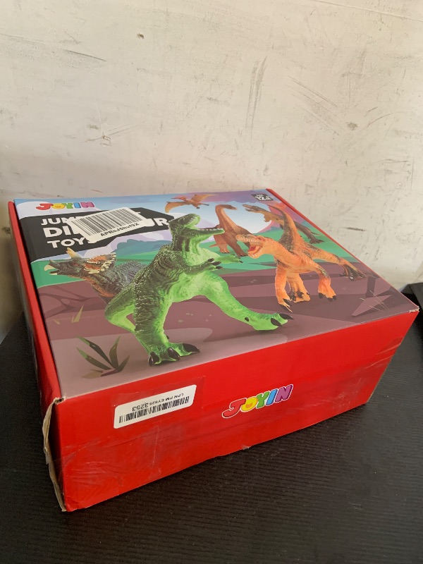 Photo 1 of JOYIN Big Dinosaur Toys for Toddlers, 6 Piece Large Soft Dinosaur Figures with an Educational Book, Jumbo Realistic Toys for Boys and Girls Gift, Kids Ages 1 2 3 4 5