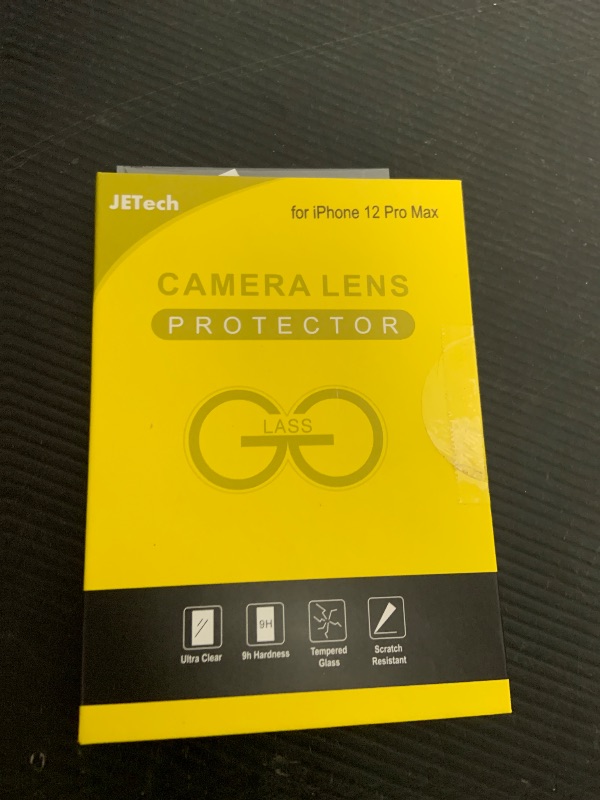 Photo 1 of JETech Camera Lens Protector for iPhone 12 Pro Max 6.7-Inch, 9H Tempered Glass, HD Clear, Anti-Scratch, Case Friendly, Does Not Affect Night Shots, 3-Pack